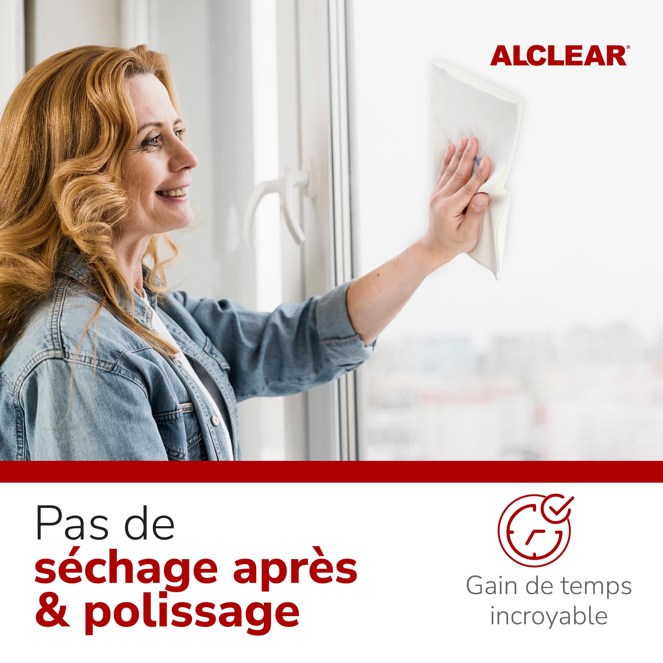 ALCLEAR 950002_5 Set de Chiffons Microfibres pour vitres, Lot de 5 | Chiffons pour vitres, sans traces ni peluches, sans essuyage final, conçu en Allemagne, maison et vitres de voiture