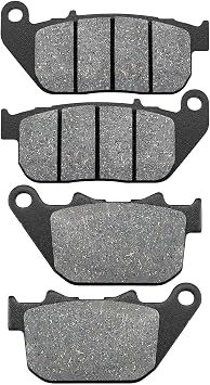 Front and Rear Brake Pads for Harley Davidson Sportster XL1200C Custom/XL 1200L Sportster Low/Sportster 1200 Nightster 2004-2013/ Sportster 883 Super Low Custom/ XL883 Low