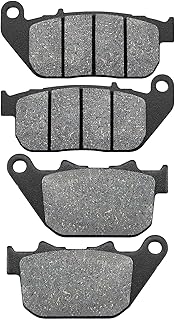 Front and Rear Brake Pads for Harley Davidson Sportster XL1200C Custom/XL 1200L Sportster Low/Sportster 1200 Nightster 2004-2013/ Sportster 883 Super Low Custom/ XL883 Low