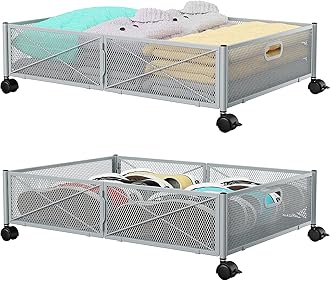PHINOX Silver Under Bed Shoe Storage
