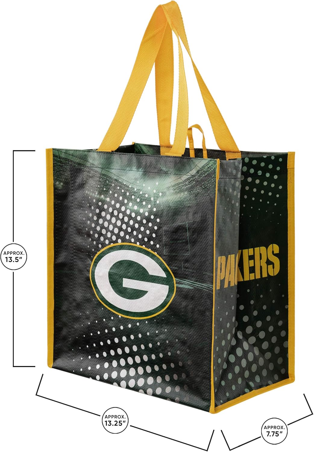 FOCO NFL unisex-adult Nfl Team Logo 4-pack Reusable Grocery Shopping Bags Totes - Image 3