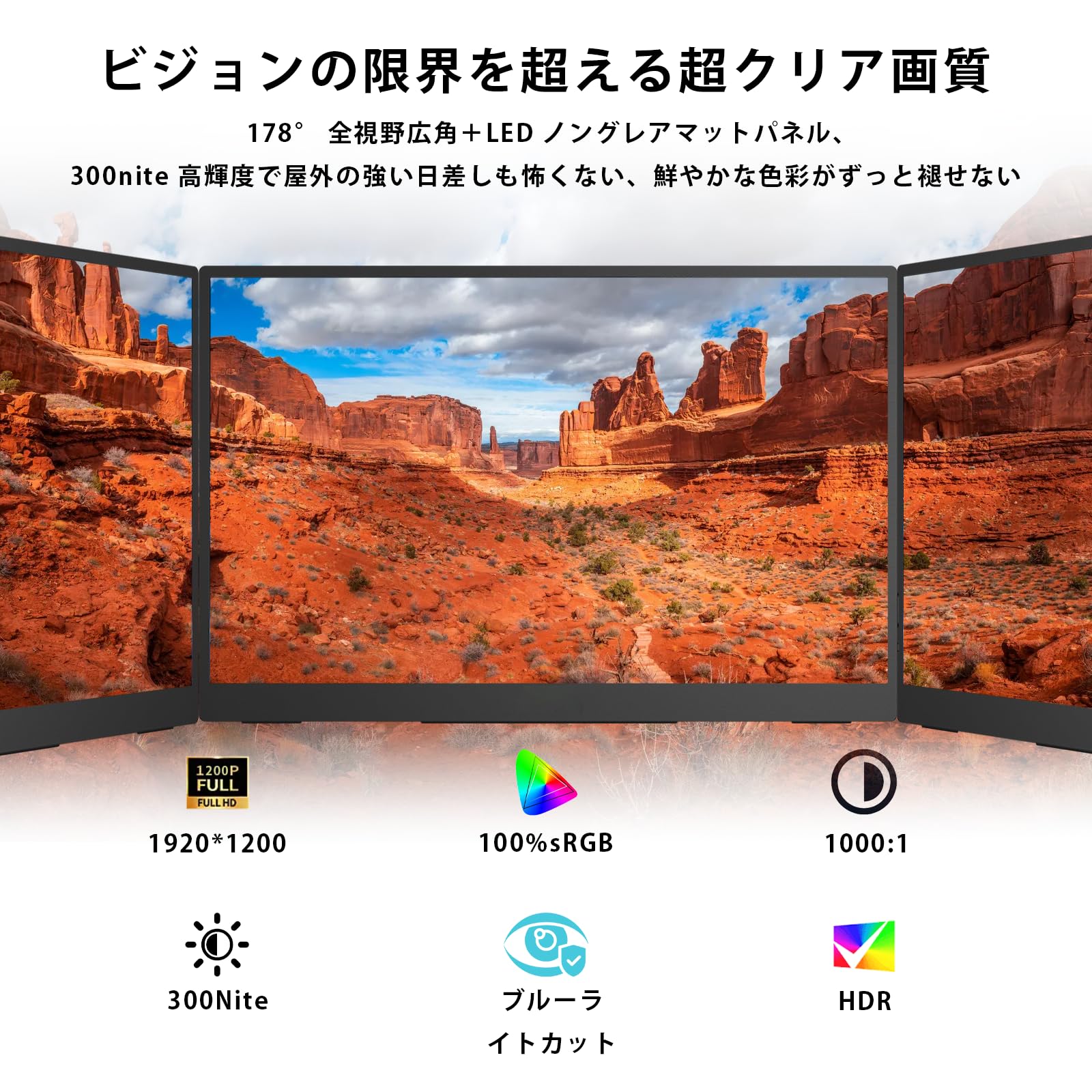Amazon.co.jp: モバイルモニター 14.1 インチ タッチパネル 2.4mm 超薄