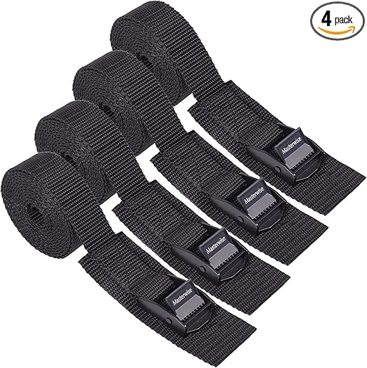 Lashing Strap with Cam Buckles, Cinch Strap with Adjustable Buckle Tie Down Straps for Securing (12' x 1")