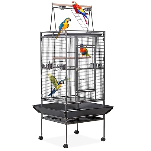 HSM 68 Inch Wrought Iron Large Bird Flight Cage with