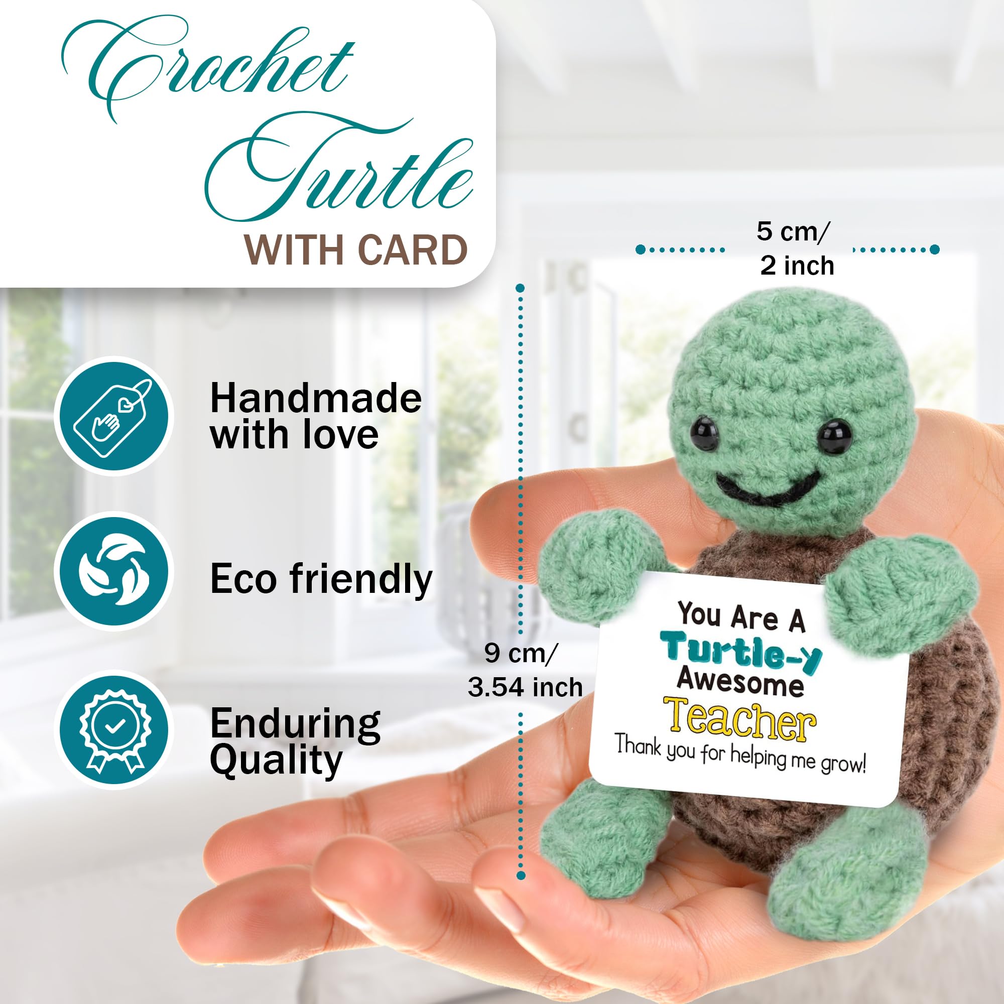 Mini Funny Turtle Teacher Appreciation Gifts for Women Men End of Year Thank You Teacher Gifts Ideas, Cool Small Cute Things - Image 2