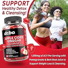 ACV Apple Cider Vinegar Gummies - Natural Support for Advanced Weight Loss, Detox, Cleansing, Digestion Plus Gut Health - ACV Gummies Supplements with 1000MG Apple Cider Vinegar Gummy with The Mother