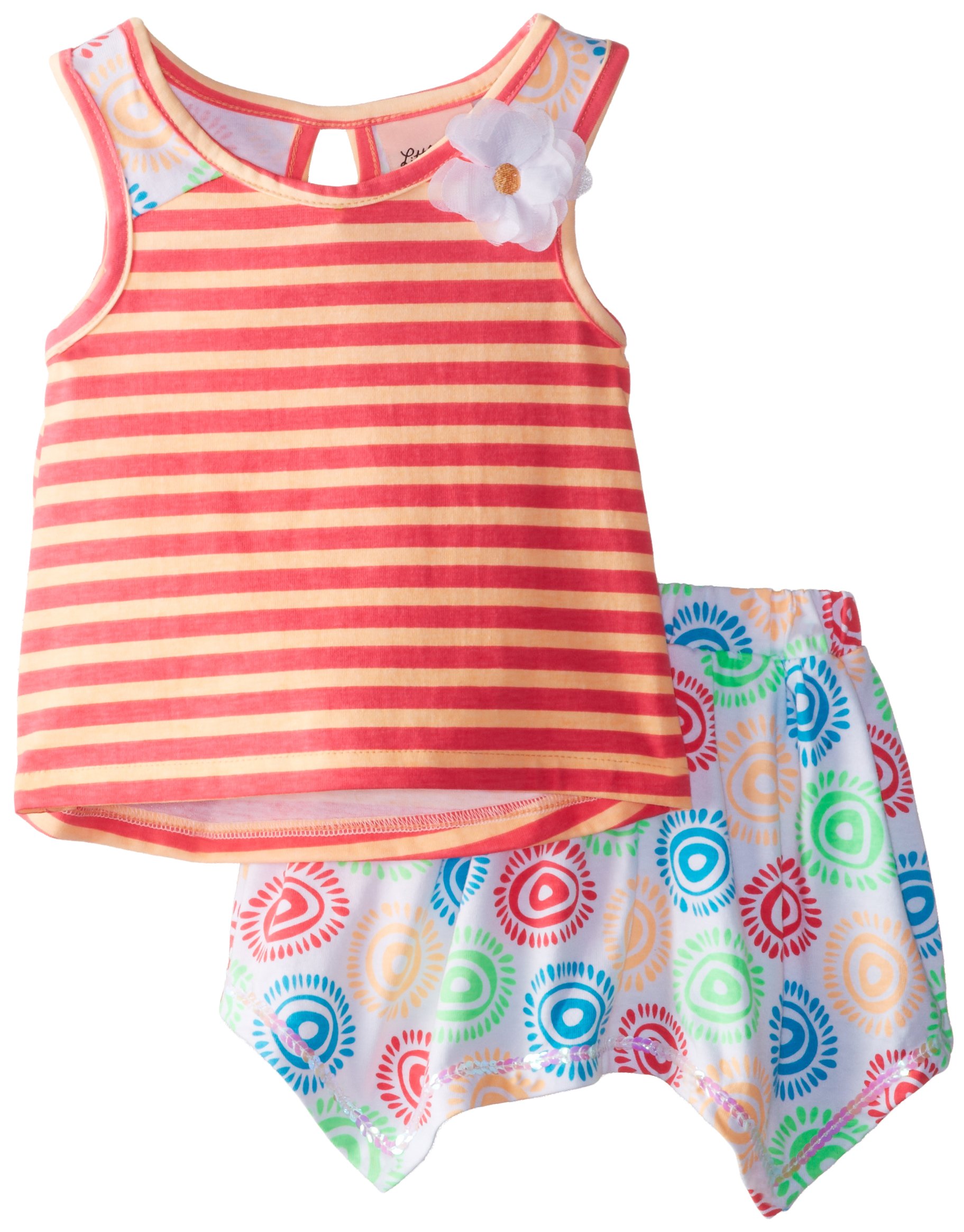 Little Lass Girls' Toddler Scooter Set Corsage, Coral, 2T