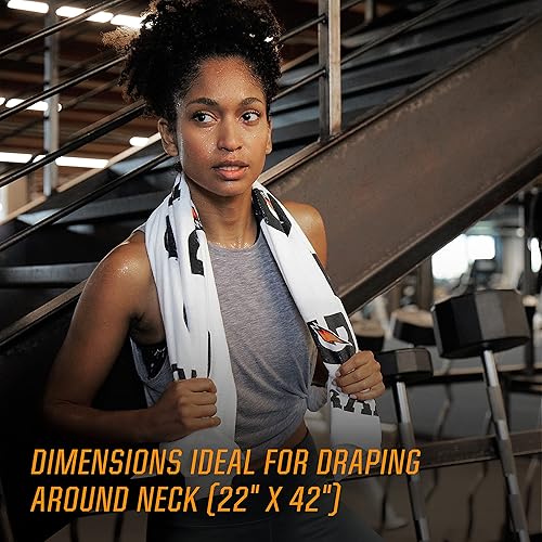 Miniatura 3 de Gatorade Toalla lateral premium bicolor, blanca, pequeña y toalla, 24 x 42 pulgadas, se vende individualmente, blanco - 49090