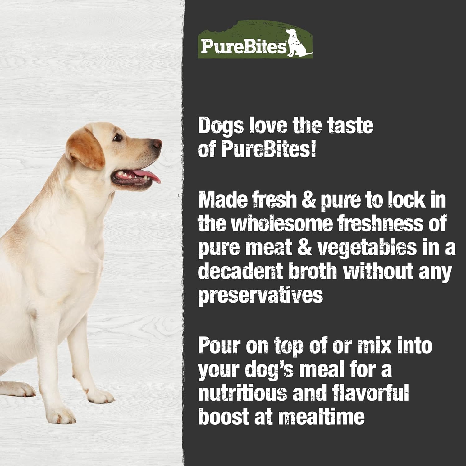 PureBites Chicken & Beef Broths for Dogs, Only 5 Ingredients, Case of 18