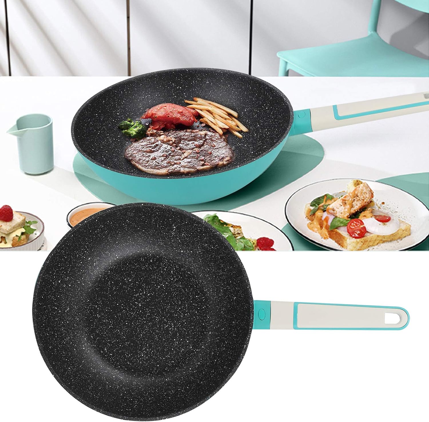 Alvinlite Nonstick Pan with Lid - 11" Nonstick Frying Pan with Lid, Fry Pan, Aluminum Alloy Pan Frying