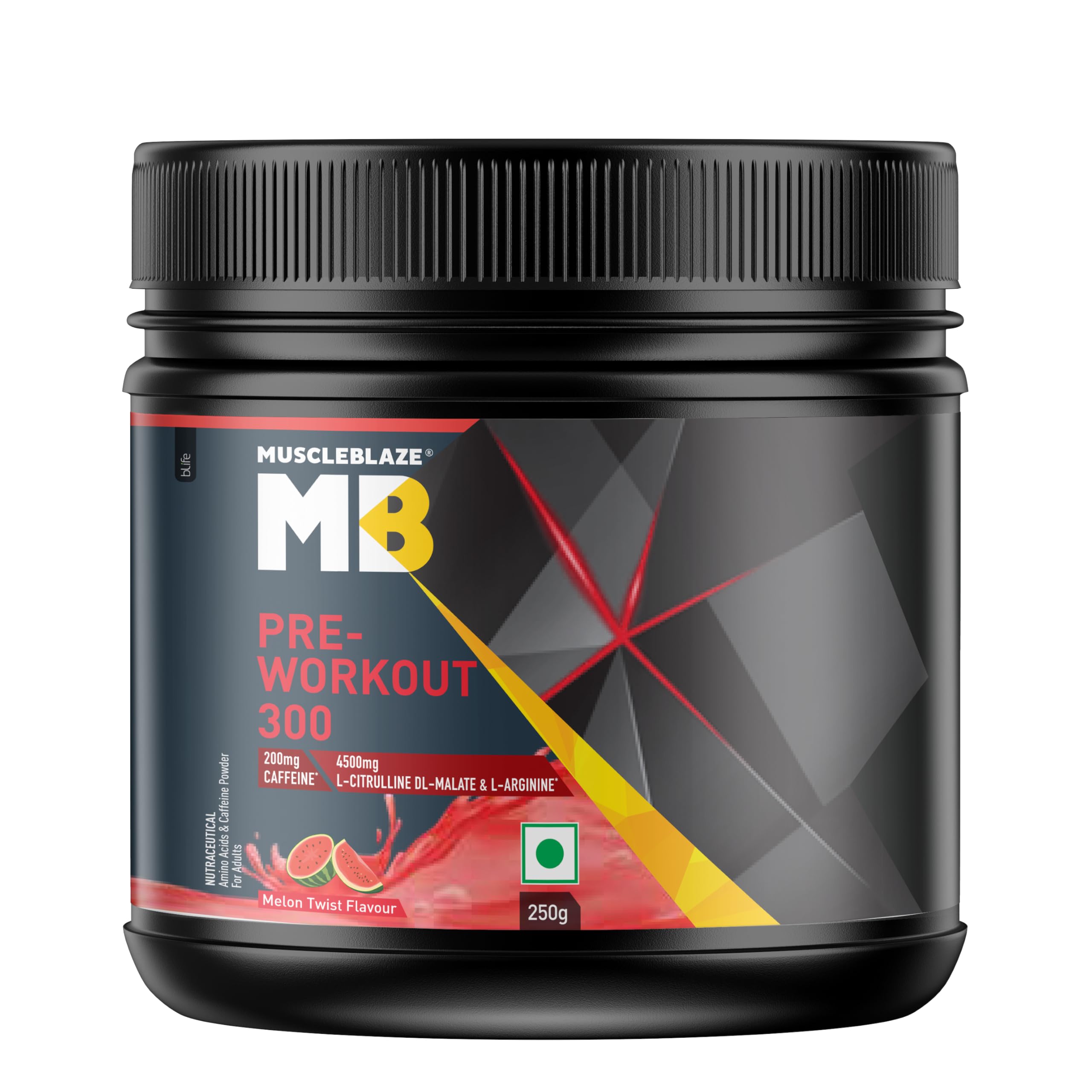 MuscleBlaze Pre Workout 300 Powder, Melon Twist (31 Servings, 250 Gram) | 300Mg Caffeine & 3000Mg Citrulline (B0753BPY8F) Amazon Price History, Amazon Price Tracker