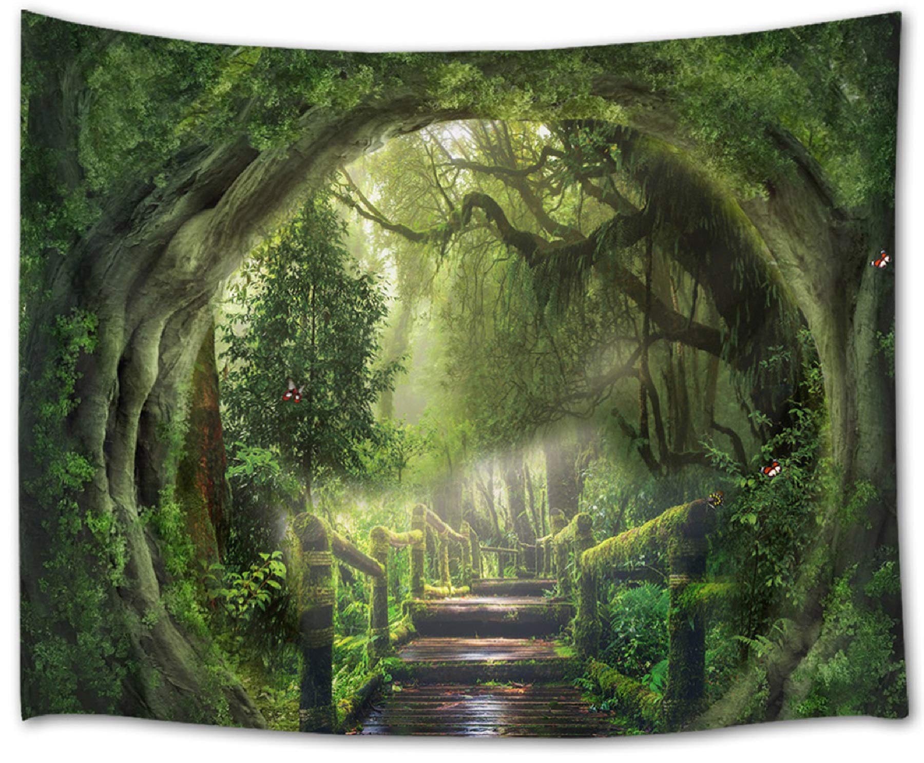 Tapisserie Murale Vintage Française – Scène De Forêt, 105x78 Cm