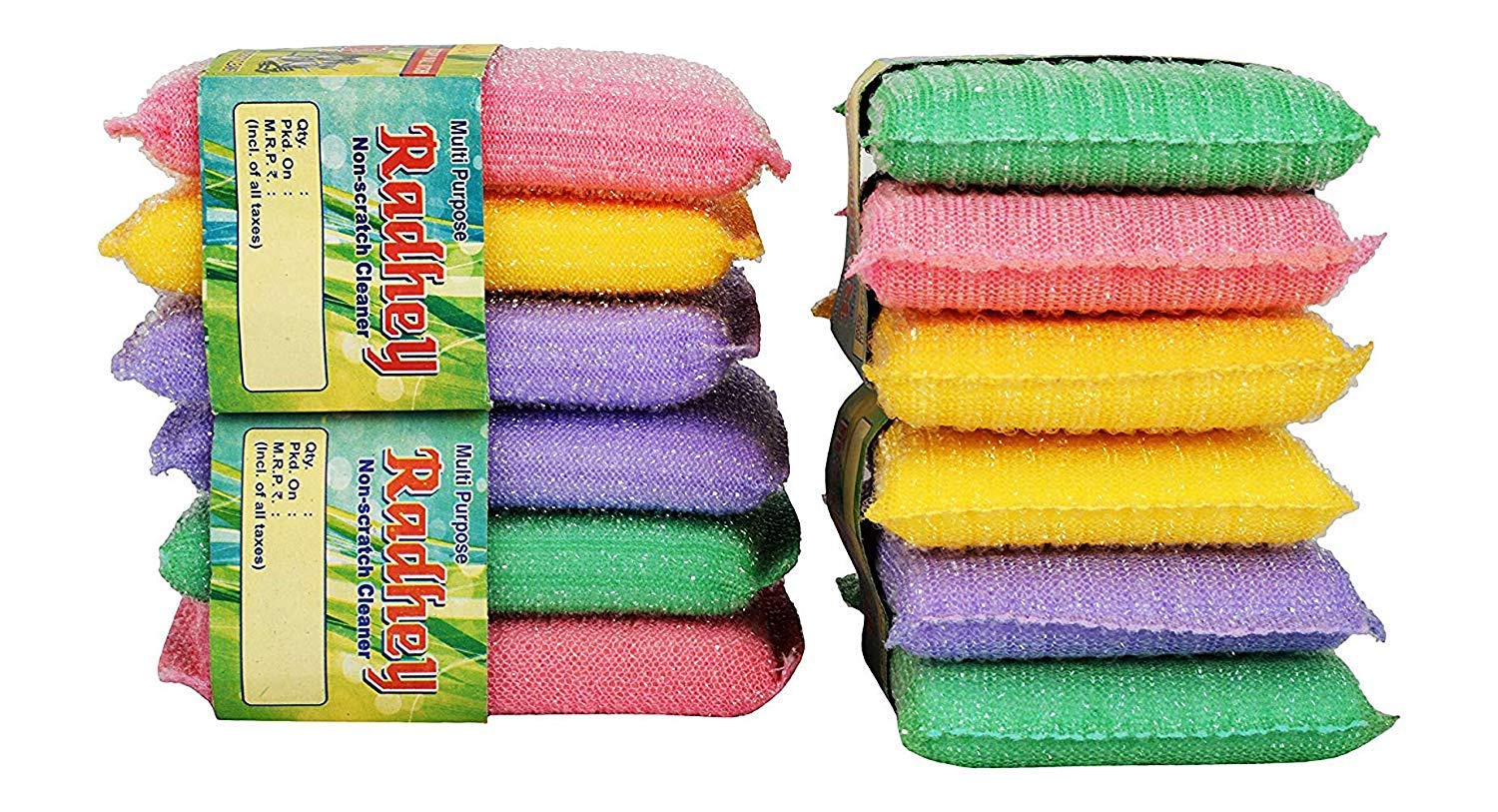 Ziesha Multi Colour Foam Pad Sponge Scourer Kitchen Scrubber for Dish/Utensils/Tiles Cleaning (14mm) (B0833DR799) Amazon Price History, Amazon Price Tracker