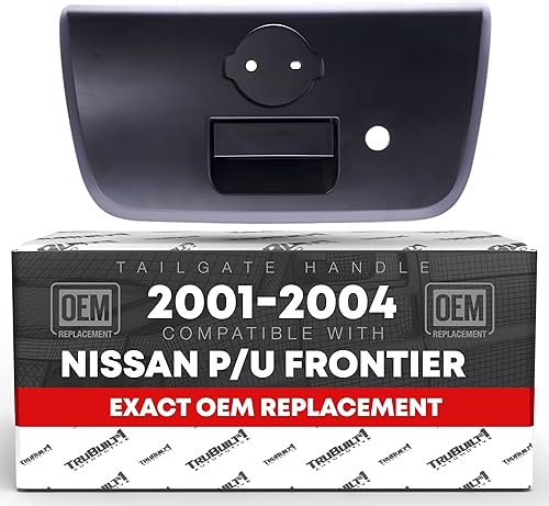 TRUBUILT1 AUTOMOTIVE Conjunto de manija para portón trasero  Compatible con Nissan Frontier Pick Up 2001-2004  Textura negra  Plástico, Metal  OEM
