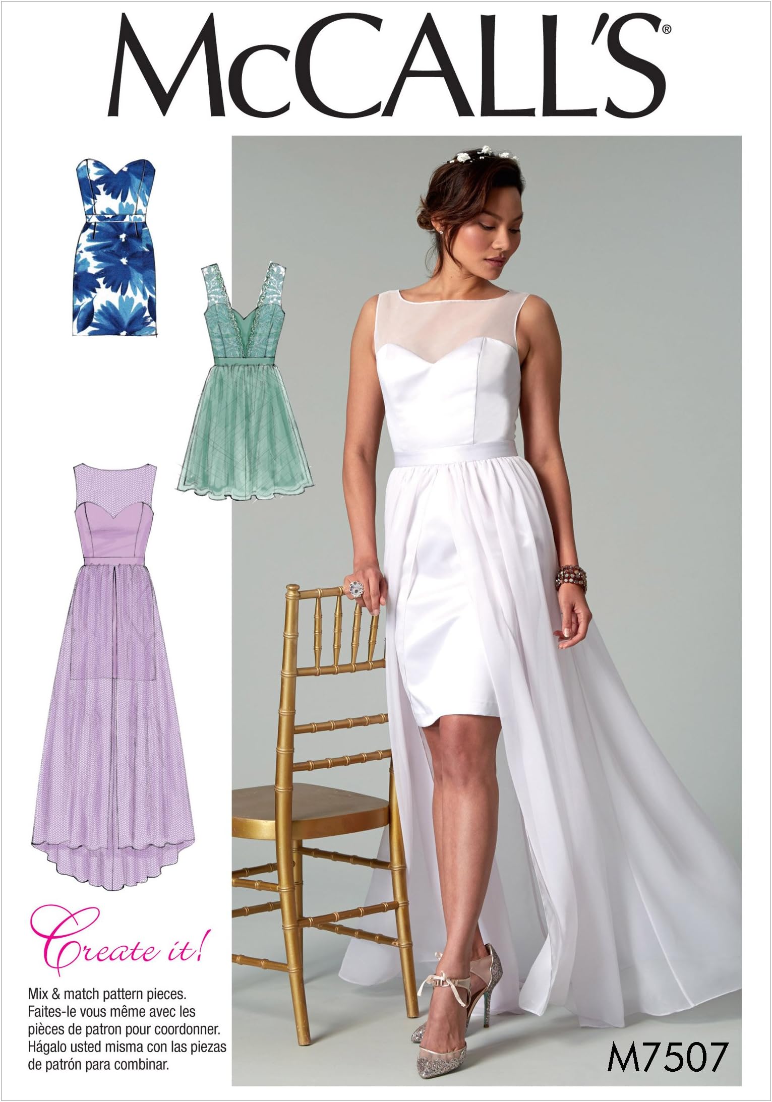 McCall'sPatterns 7507 A5,Misses Dresses,Sizes 6-14, Tissue, Multi/Colour, 17 x 0.5 x 0.07 cm