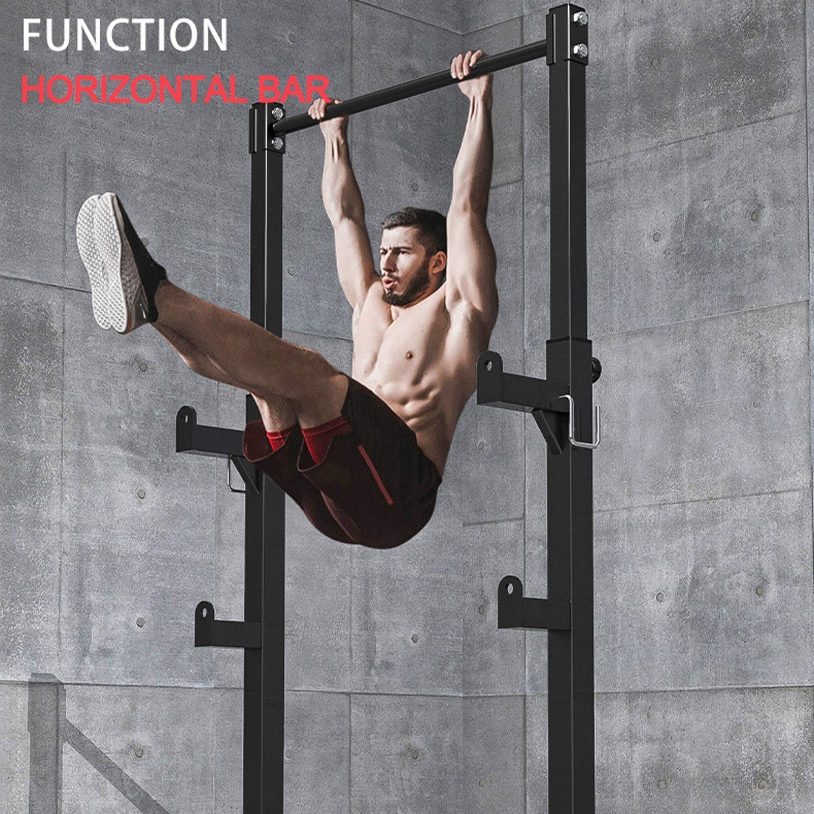 Soporte para barra, soporte para press de banca con barra multifunción, soporte para sentadillas ajustable, soporte para mancuernas portátil, para entrenamiento de cuerpo completo en interiores y hog