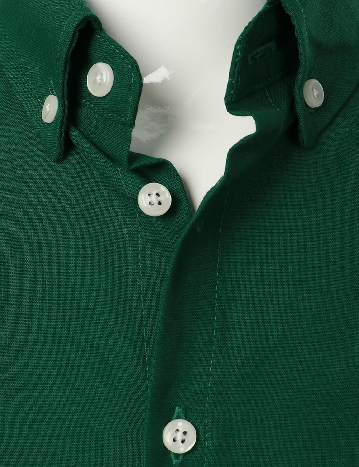 VATPAVE Boys Dress Shirts Long Sleeve Button Down Shirts Formal Uniform Solid Oxford Shirt - Image 5