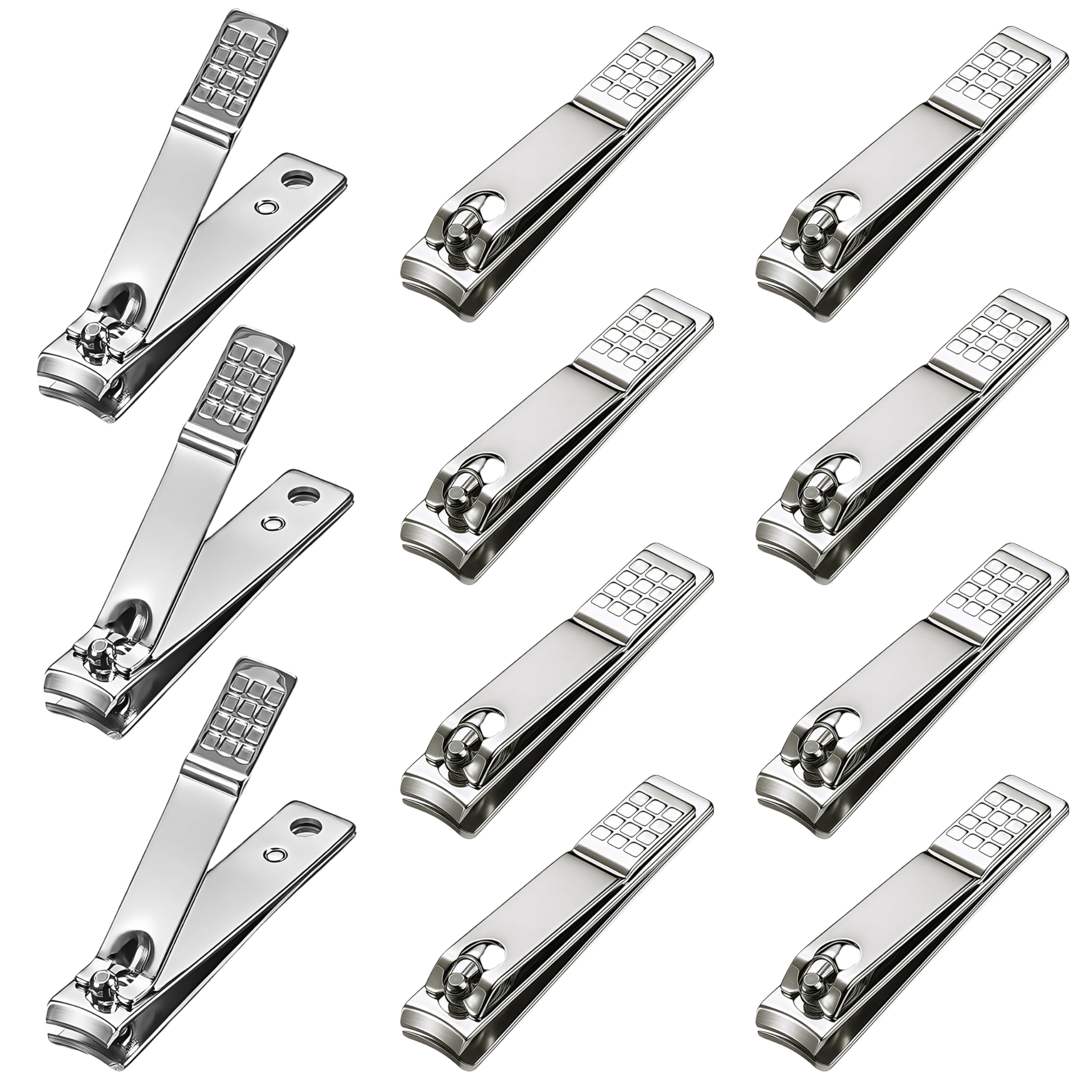 AVERZELLA 20 Pcs Stainless Steel Nail Clippers & Toenail Clippers for Men and Women, Nail Clipper Set Fingernail Clipper Pack, Nail Cutter for Toenail