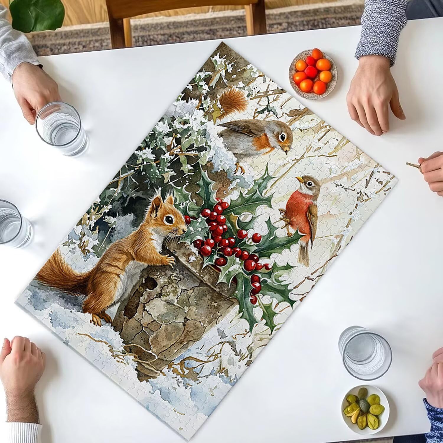1500 Pezzi di Puzzle, uccello scoiattolo1500 Pezzi di Puzzle per Adulti, Regalo di Anniversario, Regalo di Natale, Decorazione Della Casa, Prevenzione Della Degenerazione Cerebrale Negli Anziani v801