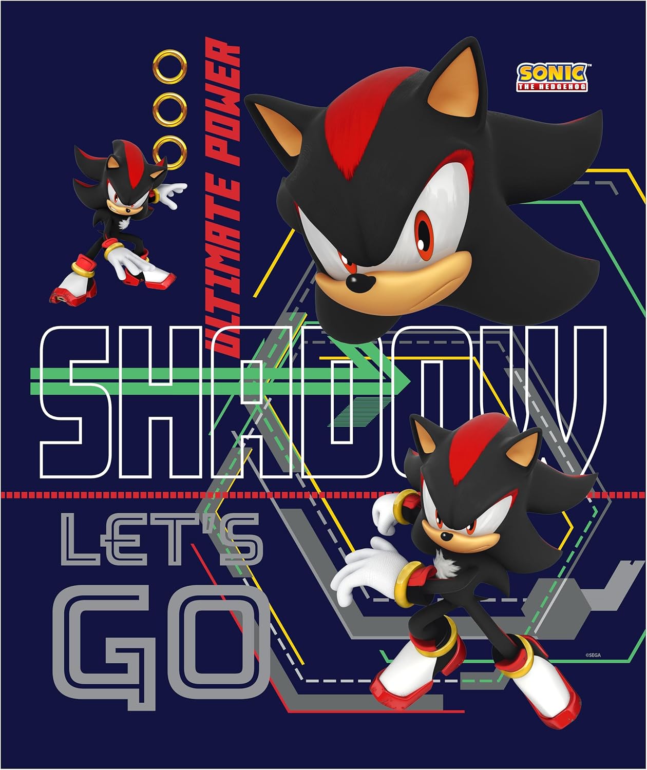 Sonic The Hedgehog Soft Cozy Fleece Throw Blanket, 50 x 60 inches