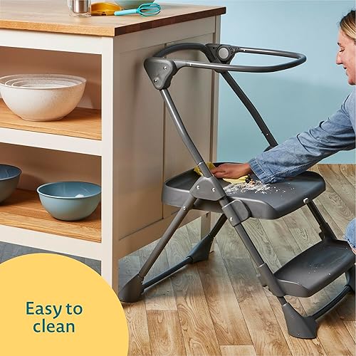 Miniatura 5 de The First Years Torre y silla alta plegable para niños pequeños, silla alta 2 en 1 y taburete para niños pequeños, altura ajustable para crecer