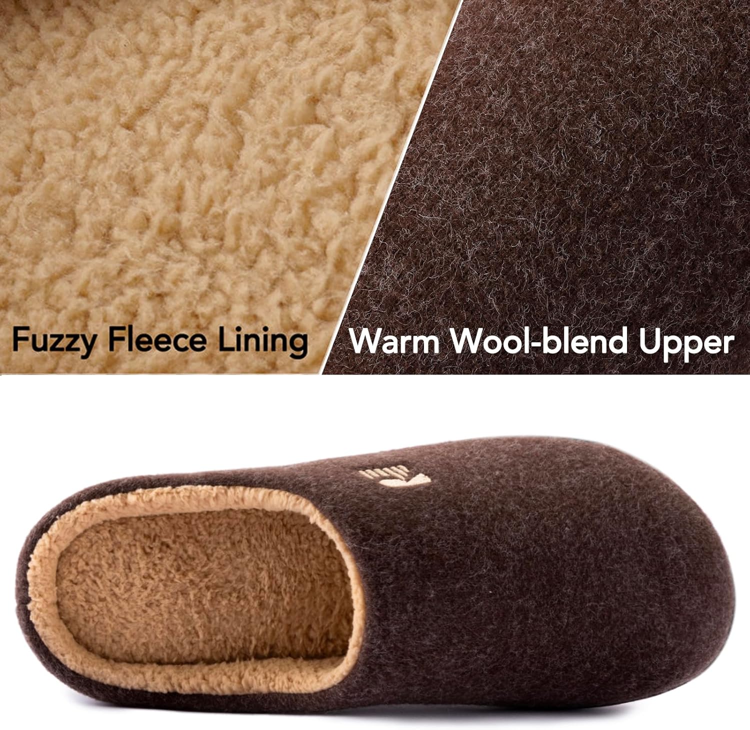 RockDove Men's Sherpa Lined Memory Foam Clog Slipper - Image 4