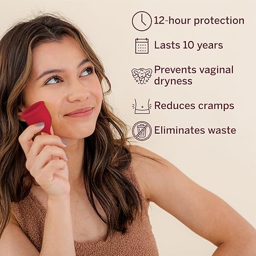 Miniatura 3 de Pixie Cup Copa menstrual  Clasificado 1 para la taza de período más cómoda y reutilizable  Úselo durante 12 horas  Reduce los calambres  Dura 10