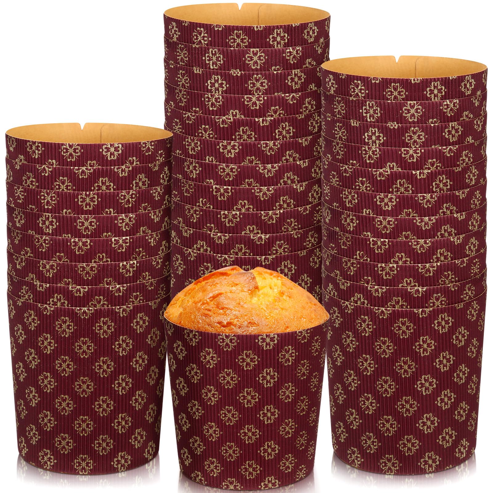 Cupcake Liner 12 Oz Round Panettone Paper Mold | 12 Pack | Non Stick ...