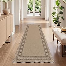 SHACOS Runner Rugs for Hallway Non Slip 60x180cm Thin Woven Carpet Runners for Hallways Washable Hall Runner Rug Long Floor Mat for Indoor Entryway Kitchen Laundry Room, Brown