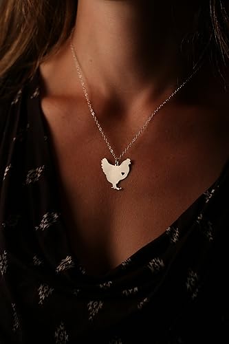 Miniatura 2 de Collar de pollo – IBD – Regalo de mamá de granja urbana – Personalizar fecha de nombre – Opciones de tamaño – Plata de ley 14 quilates relleno de
