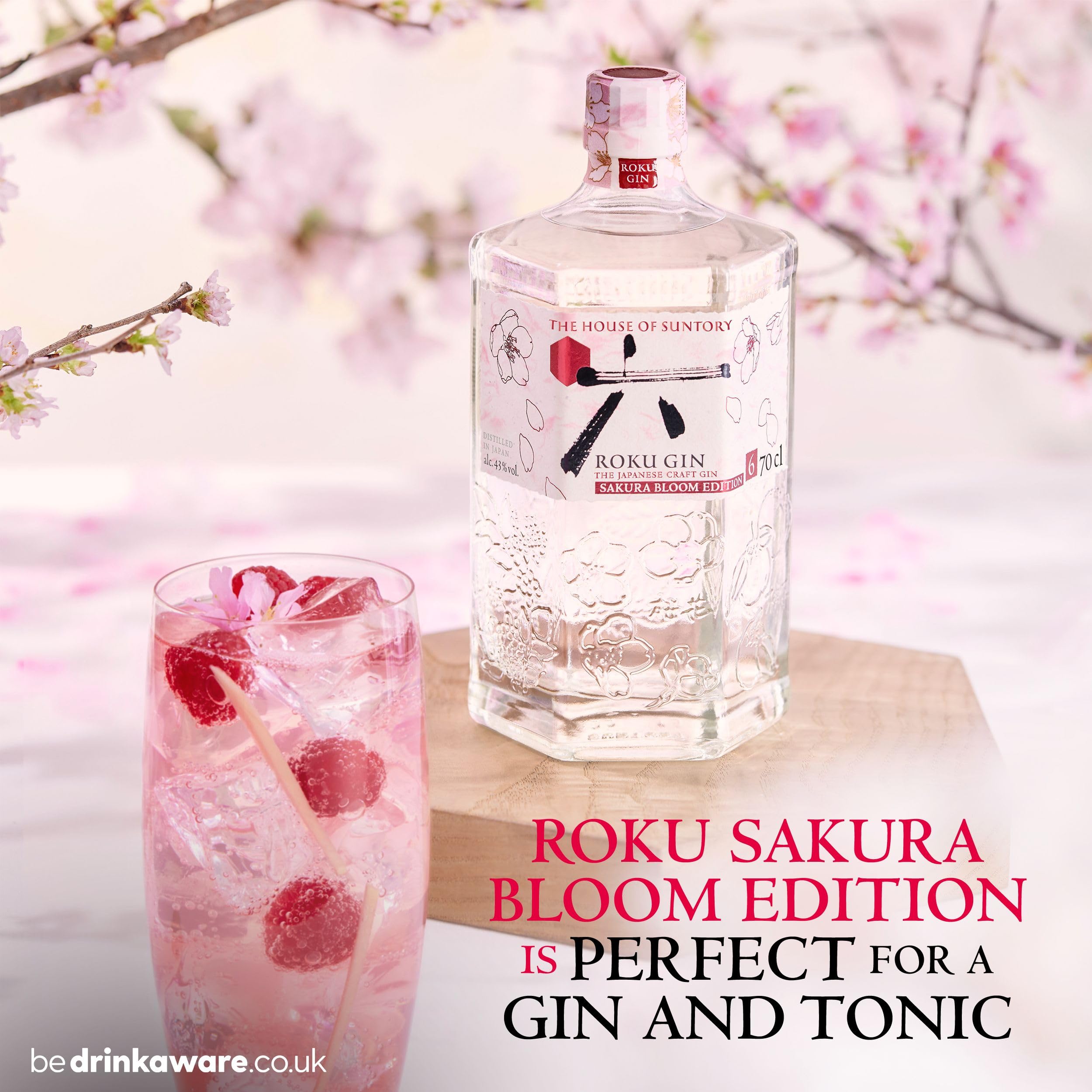 Roku Japanese Craft Gin - Sakura Bloom Edition - 700ml : Amazon.co