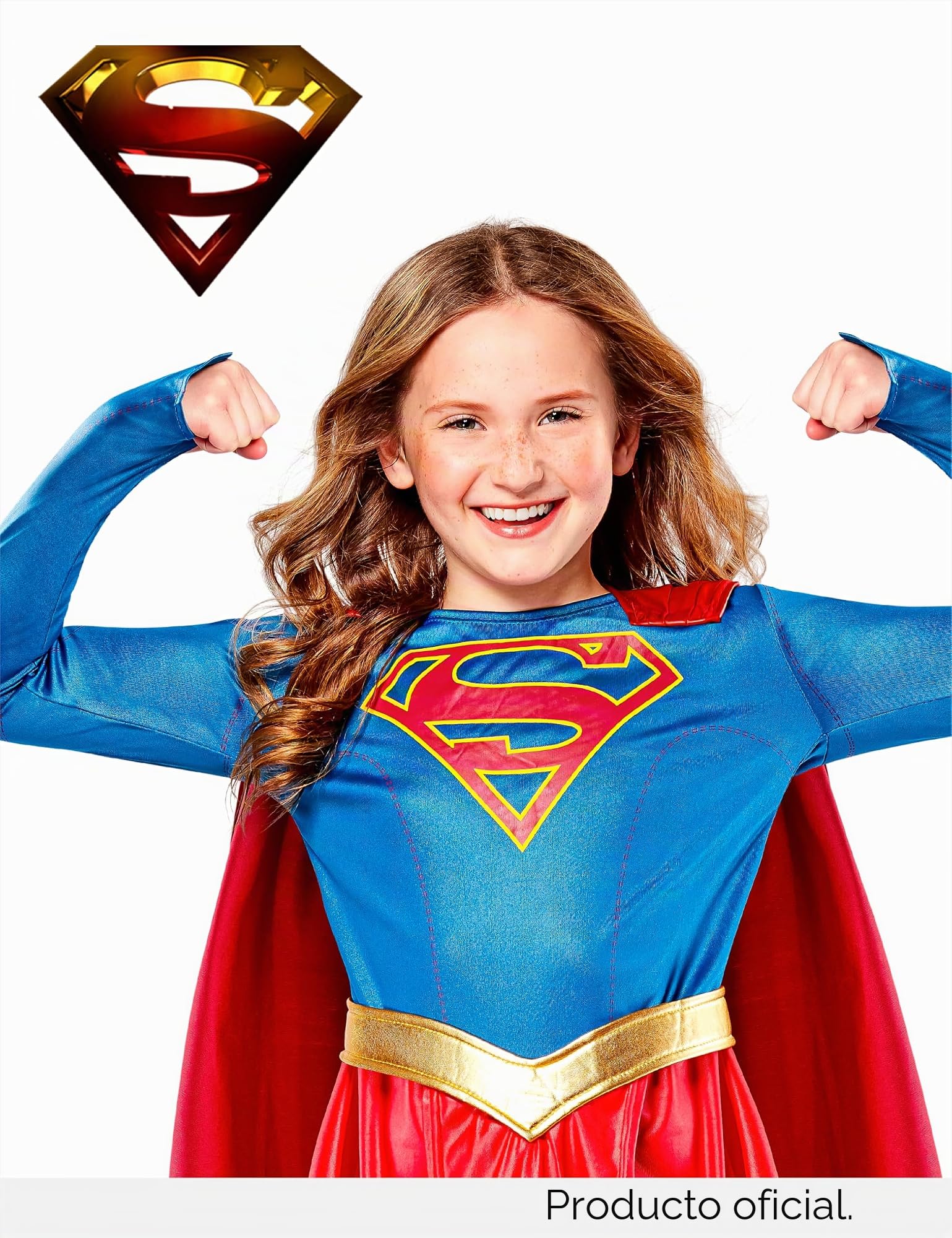 Rubies 630076_L Disfraz de Supergirl, Color Azul/Rojo, 8-10 años, Talla L