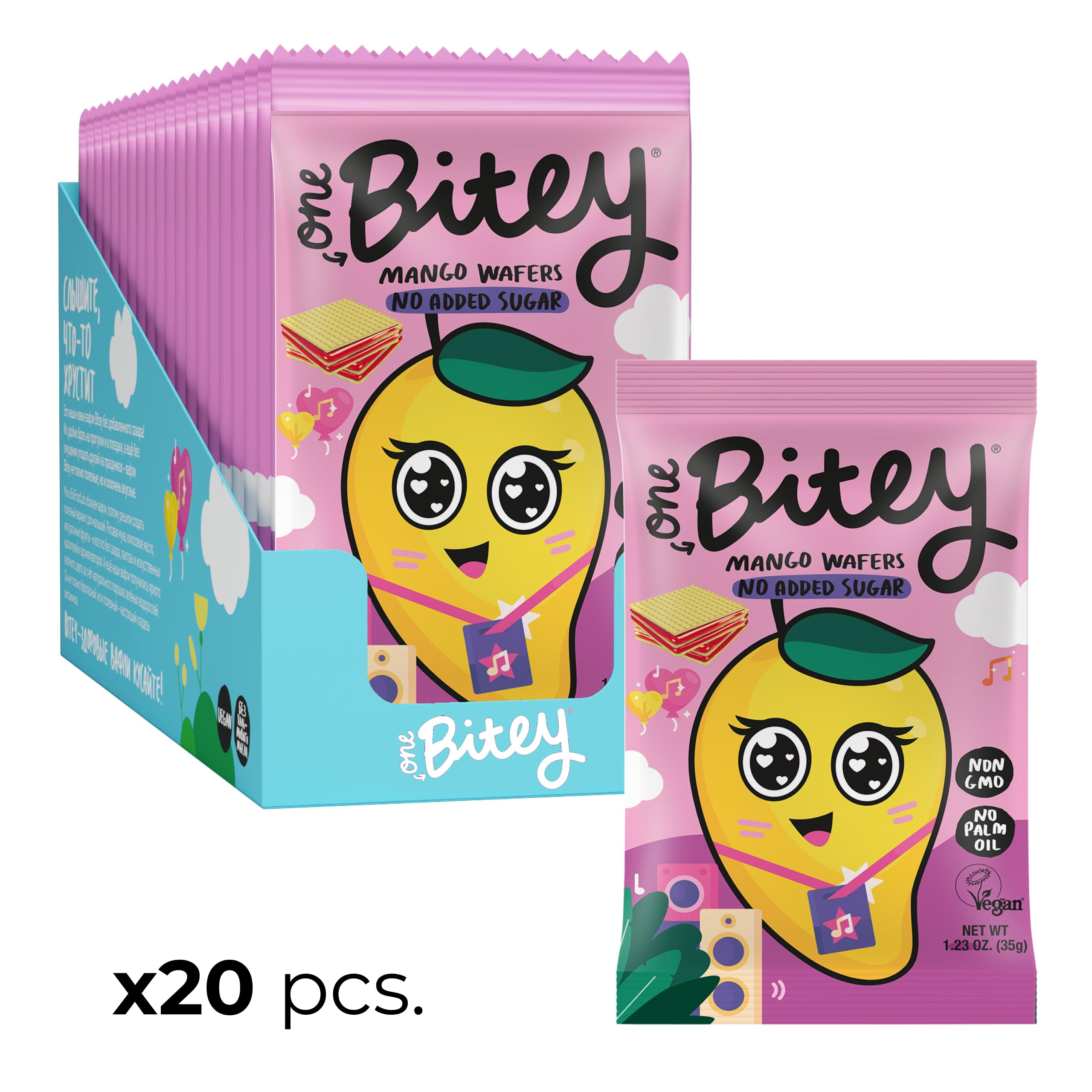 One Bite Take y Wafers, 20 pieces (Mango & Carrot)