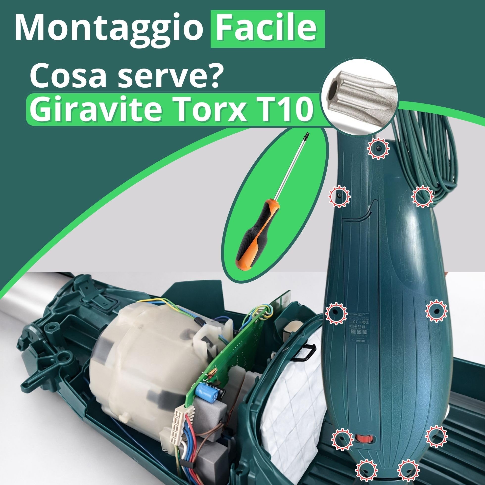 NAMAI - Scheda Folletto VK 140/150, Ricambio Compatibile e Sicuro, Scheda Elettronica di Alimentazione, Accessori Folletto VK140 (Scheda Alimentazione VK140/150)