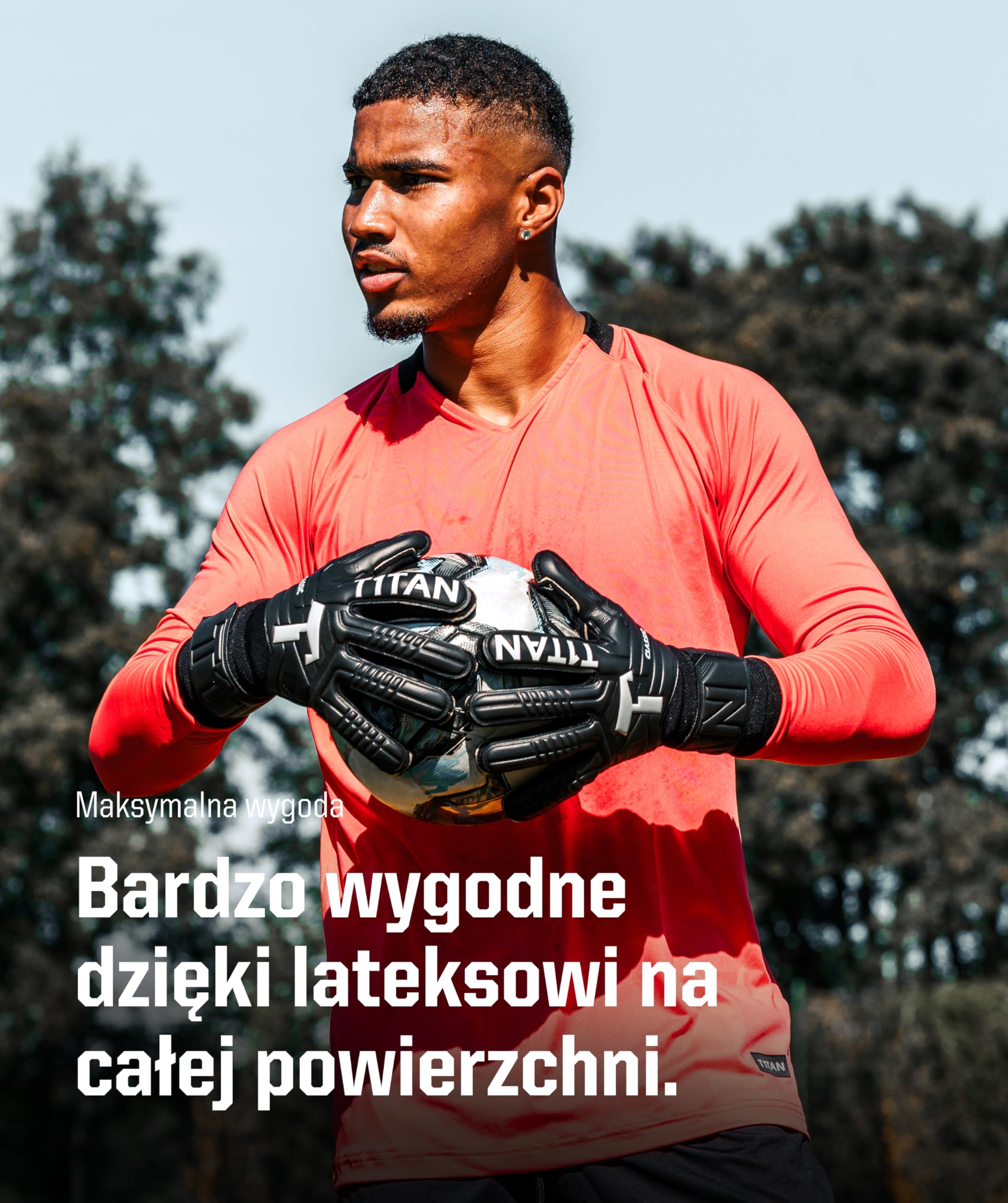 T1TAN Classic 1.0 Black-Out rękawice bramkarskie - z ochroną palców - rękawice bramkarskie - różne rozmiary i kolory