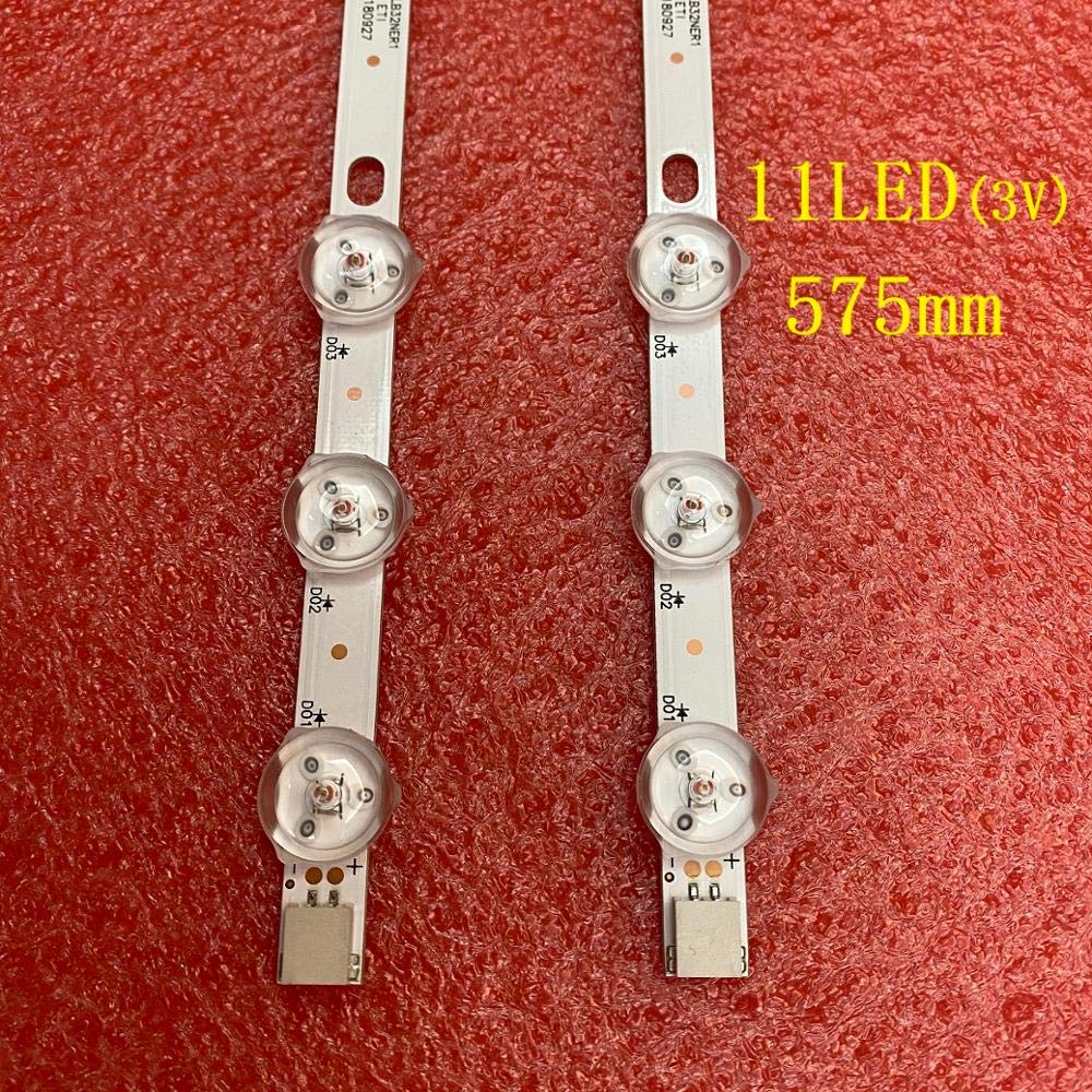 Bande LED Compatible Fit for Telefunkent 32dth401 TFA32472SWHD17 et Hitachi 32HE1000 DLED32265HD DLED32167 32HBT41 32DTIL531 32HEL2839T(4 PCS for 2 TV)