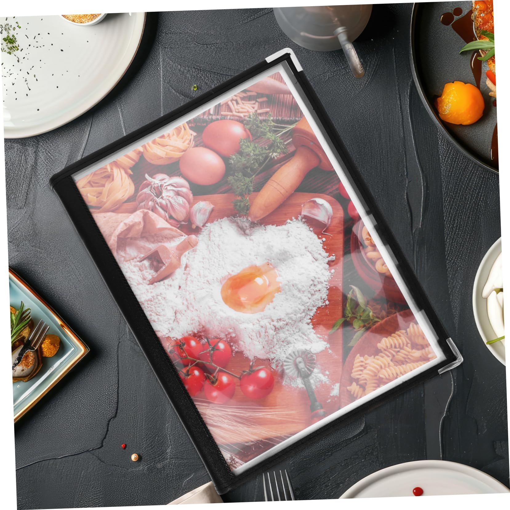 Zerodeko De Recetas Transparente De Pvc De Lados Portamenús Para Restaurantes y Cafeterías Suministros Para Restaurantes Cubiertas Transparentes Para Menús