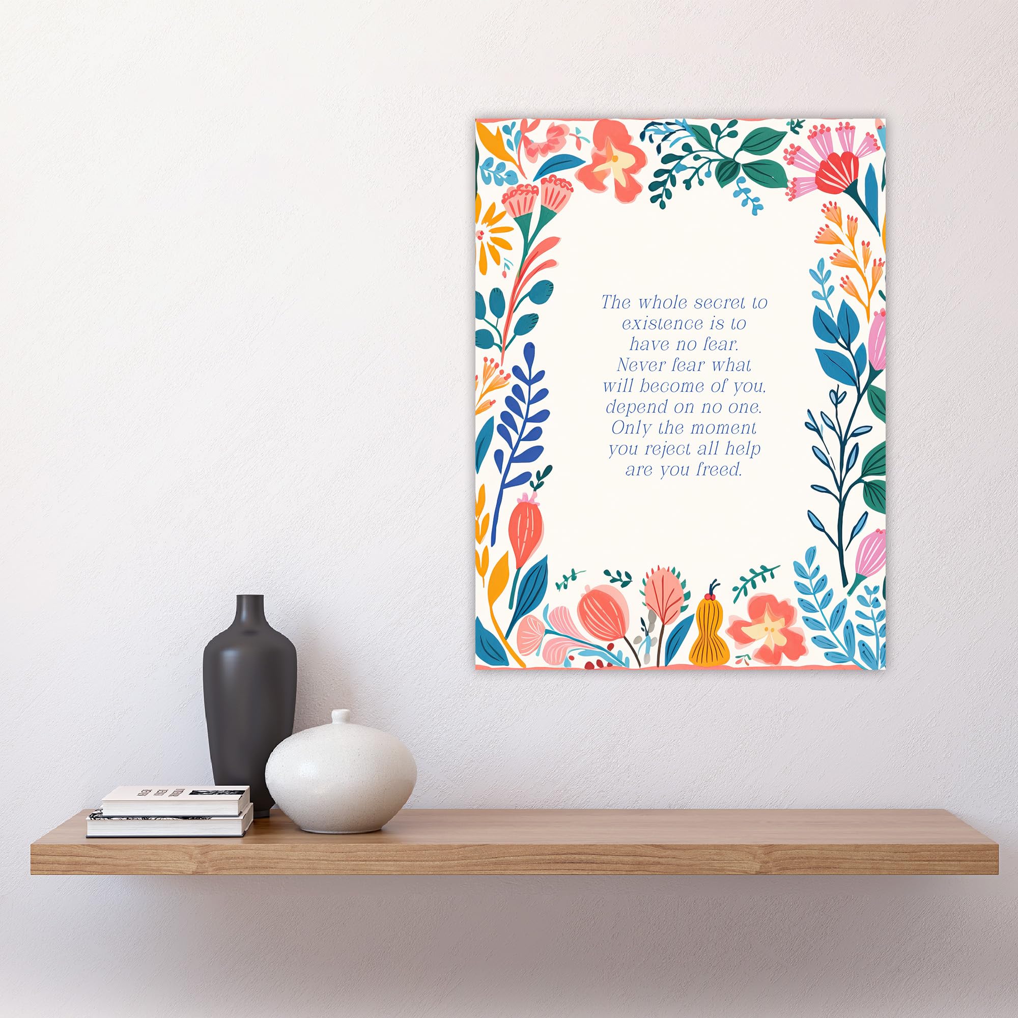 Artery8 The Secret to Existence Buddhist Mindfulness Quote Floral Buddha Meditation Enlightenment Vihara Large Wall Art Poster Print Thick Paper 18X24 Inch - Image 4