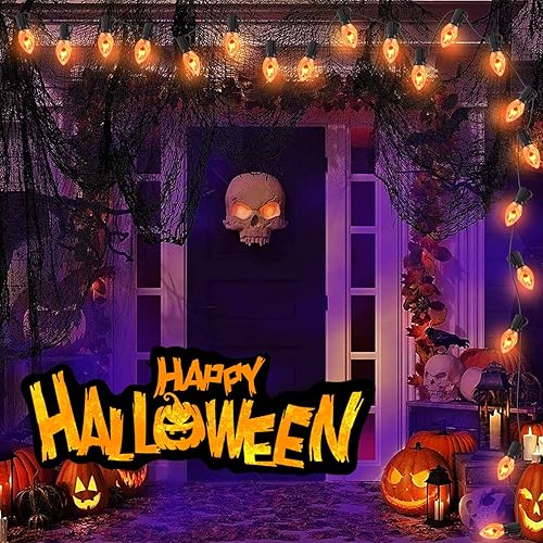 Miniatura 8 de Couah Bombillas de llama parpadeante de Thankgiving C7, bombillas de repuesto de llama transparente para lámparas de vela de ventana eléctrica, tira