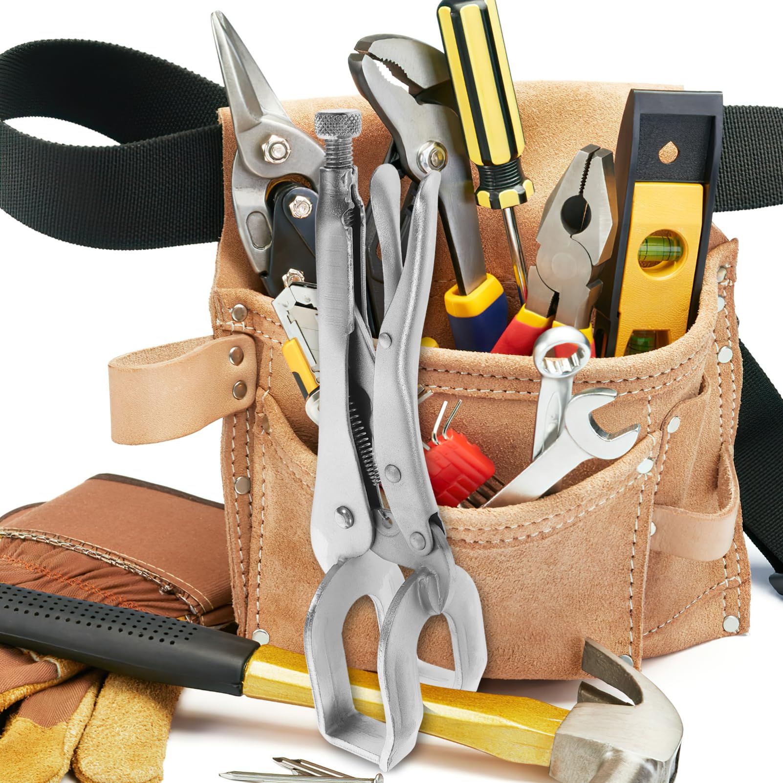 Gadpiparty Pinza Di Bloccaggio Per Saldatura Morsetto Per Saldatura Forma Di u Impugnatura in Lamiera Da Utensile Per Presa Strumento Portatile Per Officine e Case