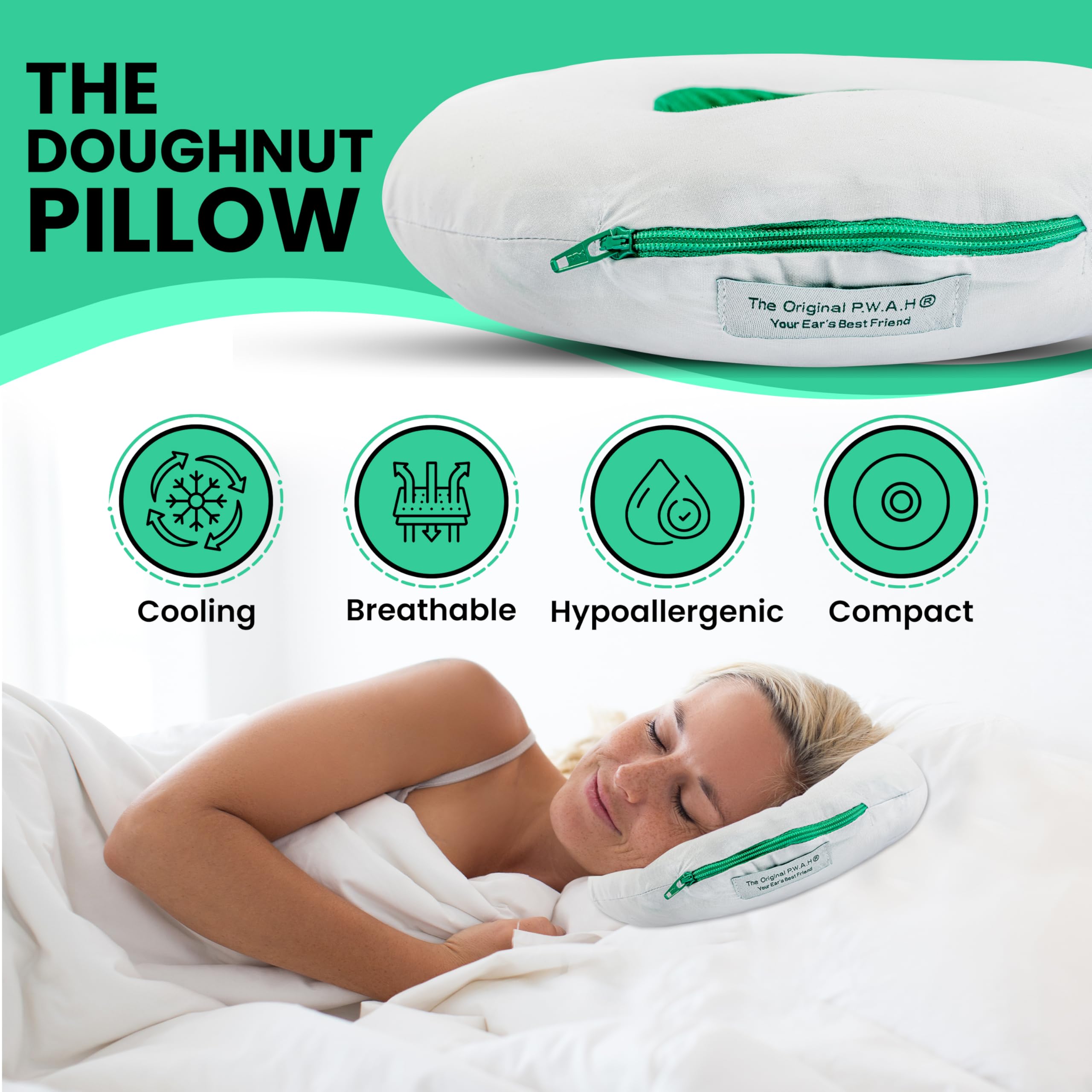 The Original Pillow with a Hole - The Best Friend of Your Ear [Made in England The Original Pillow with a Hole - The Best Friend of Your Ear [Made in England