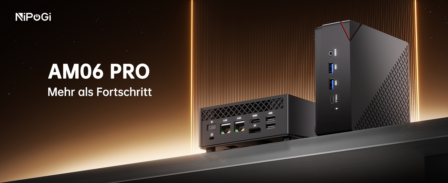 NiPoGi AM06 PRO Mini PC АMD Ryzen 7 5825U, 32GB DDR4 512GB M