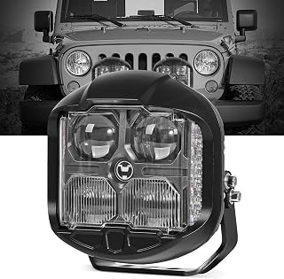 6 Inch LED Offroad Light Compatible for Wrangler Truck ATV SUV, 80W 7000LM Round Work Light, 6500K High Brightness LED Driving Light Spot Flood Combo Light, Pack of 1