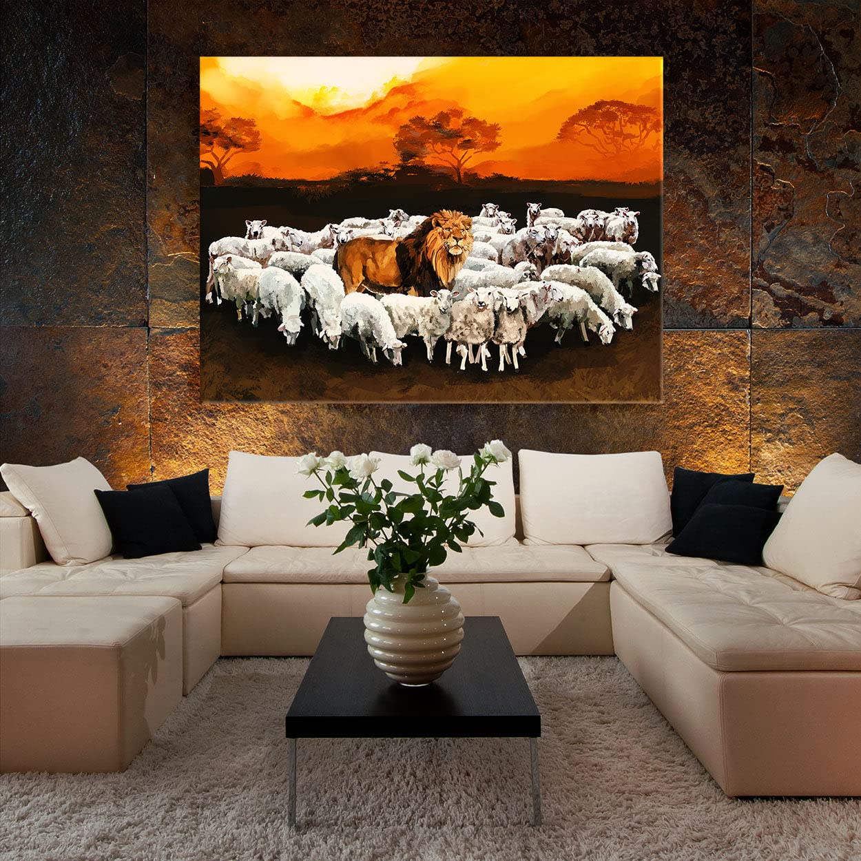 Stampa Su Tela Leone Motivazionale – Quadro Con Citazioni Imprenditore, 30x45 Cm