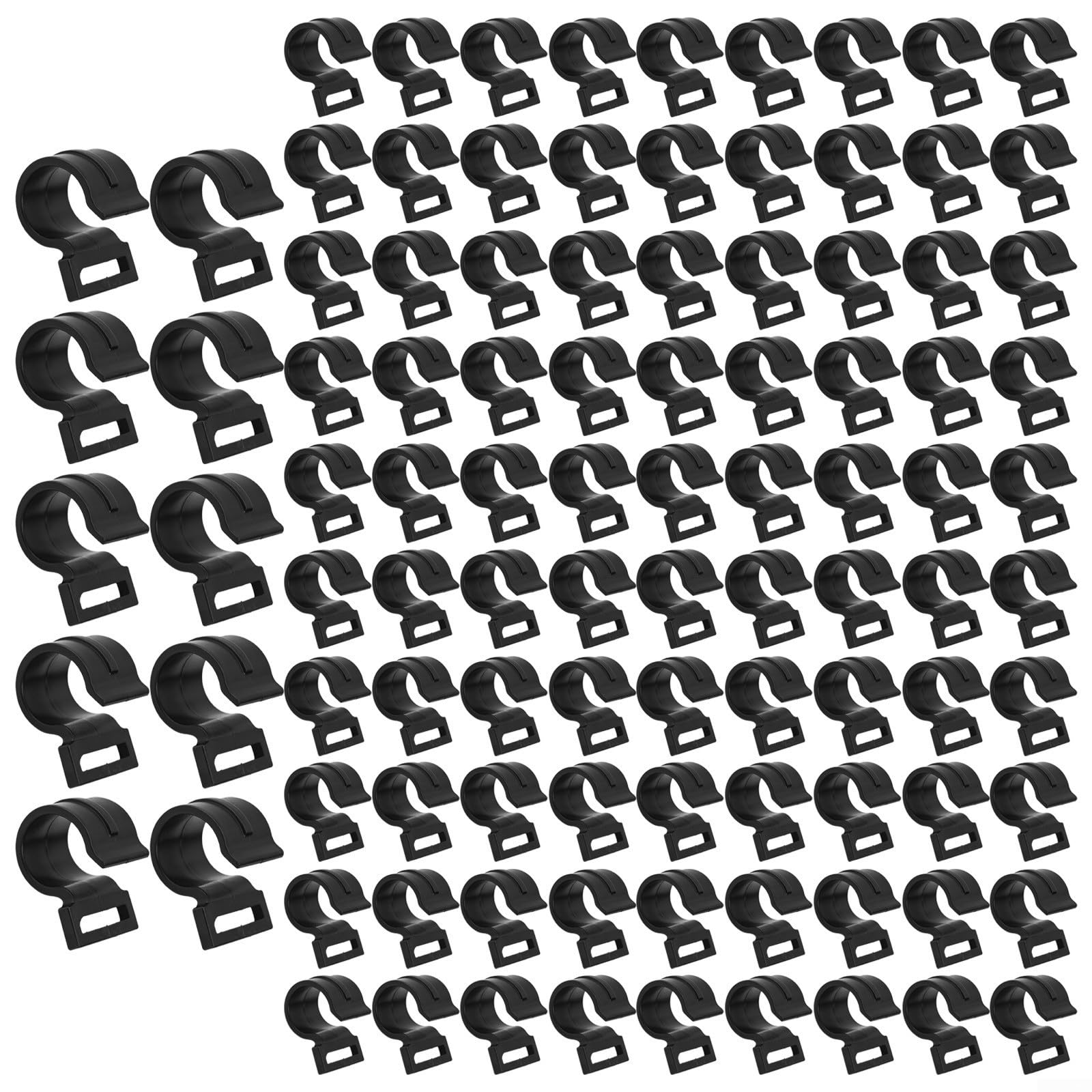 Crochets pour poteau de tente en plastique de 22mm pour camping - Lot de 100