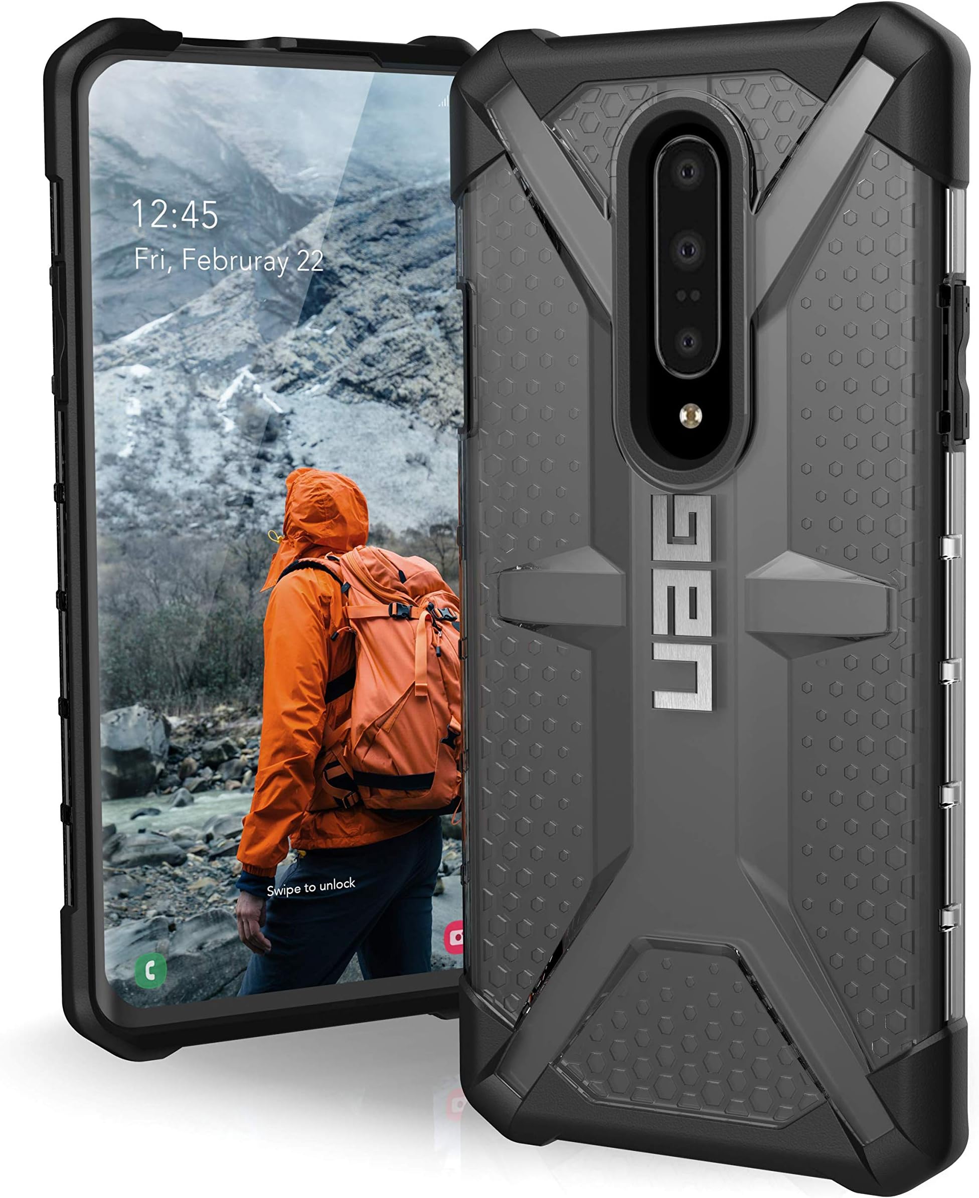 Urban Armor Gear UAG OnePlus 7 Pro Plasma Feather-Light Rugged [Ash] Military Drop Tested Case Transparent