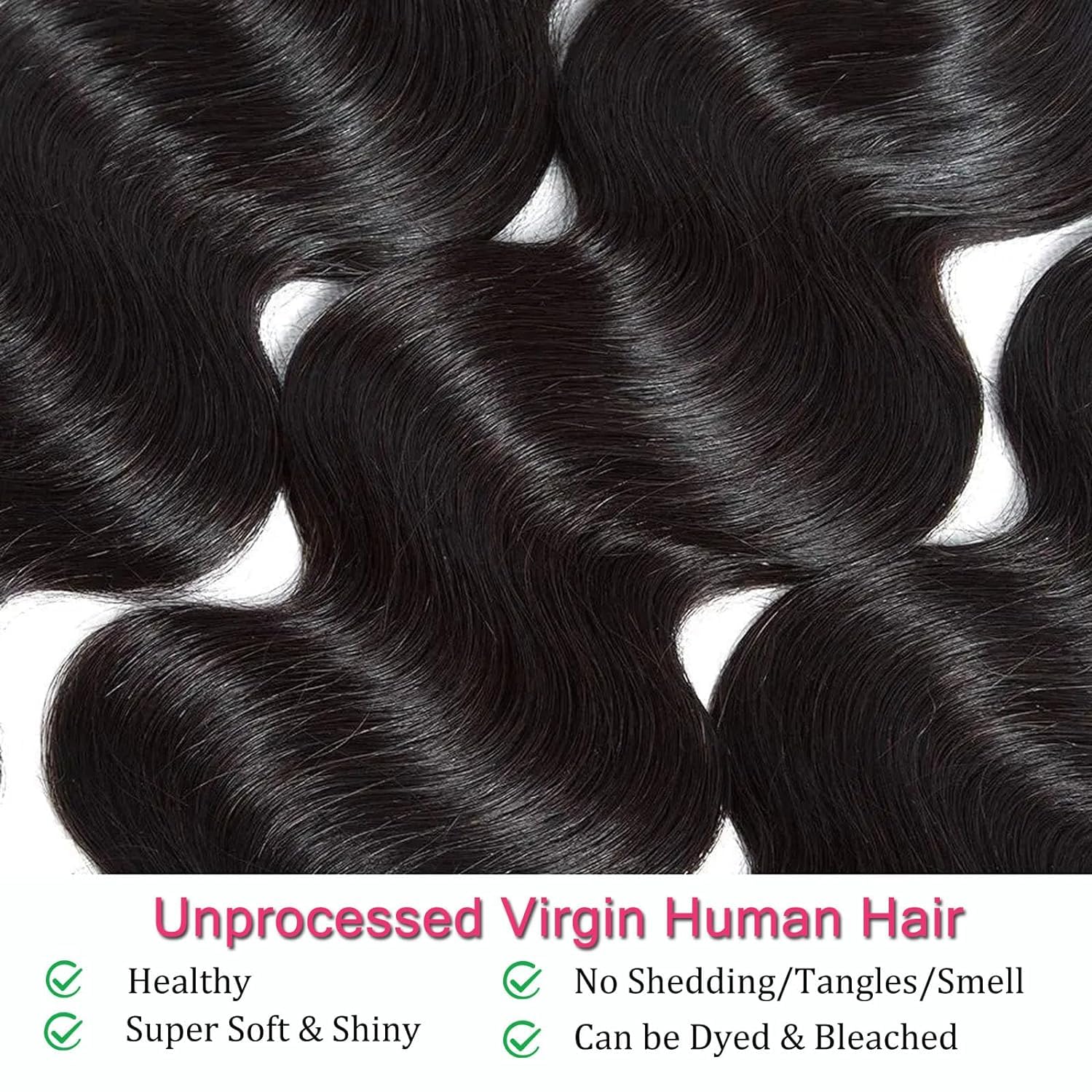 TOOCCI 10A Body Wave 1 Bundle Brazilian Virgin Human Hair Bundles 100% Unprocessed Virgin Hair Single Bundles Body Wave Weave(20 inch) - Image 4