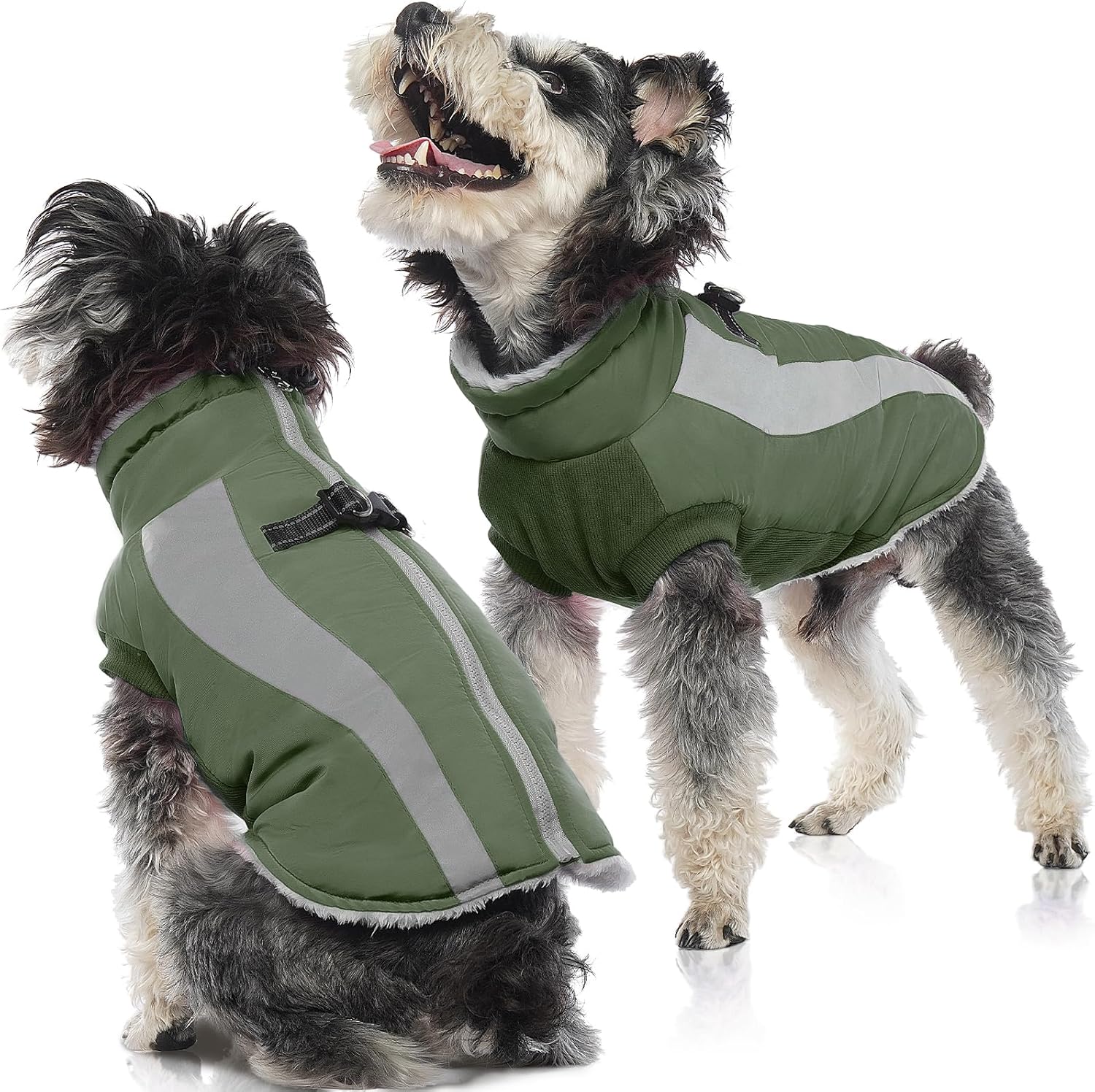 FUAMEY Dog Coat,Dog Jacket with Harness Dog Cold Weather