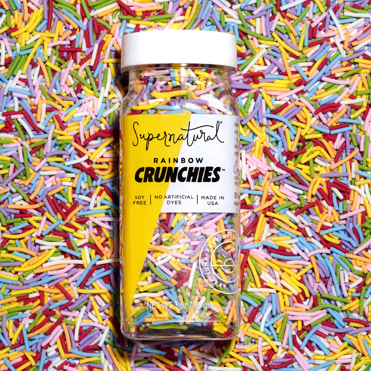 Rainbow Crunchies Natural Sprinkles by Supernatural, Made