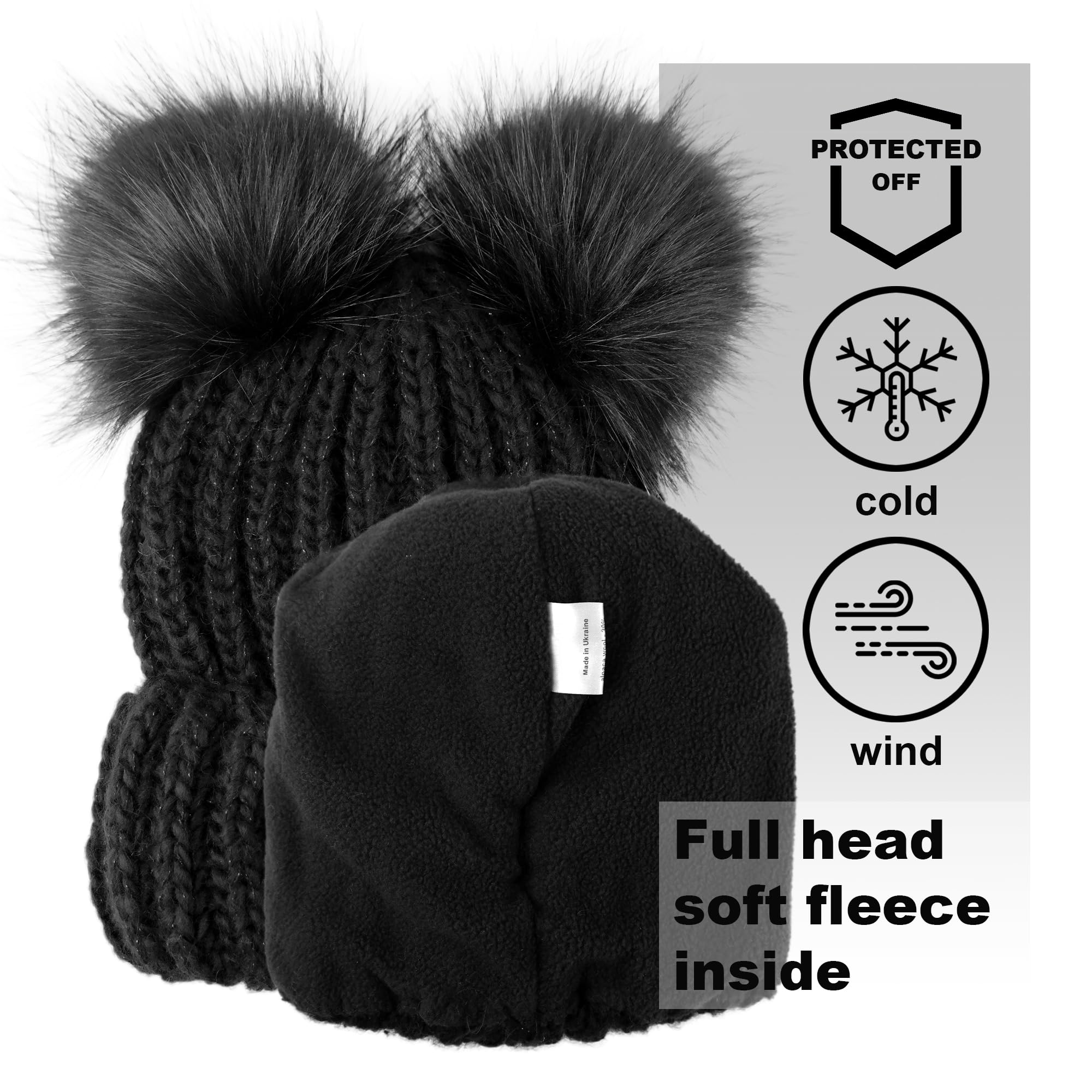 niceacsrise Hats Winter Hat 4377 (Black)
